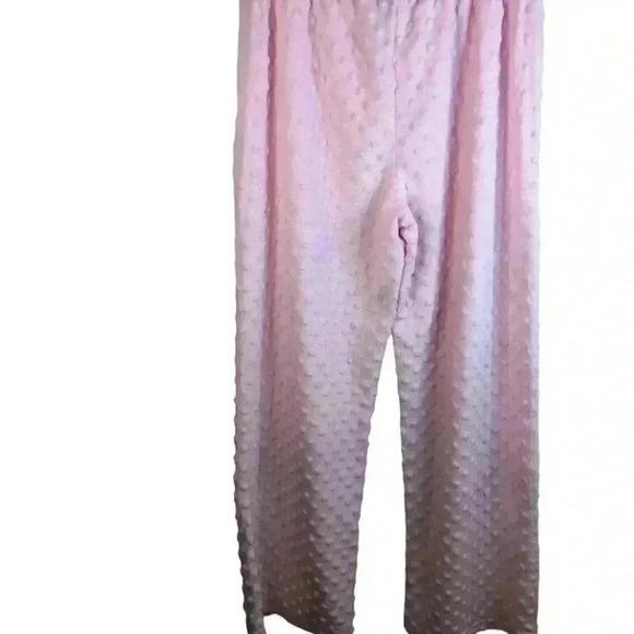 Of The Moment Large Pink Puffy Print Fleece Pajama Set L/S - Picture 4 of 7